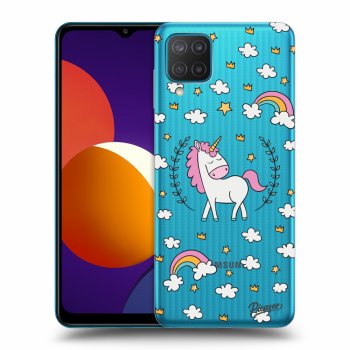 Picasee silikonový průhledný obal pro Samsung Galaxy M12 M127F - Unicorn star heaven