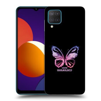 Picasee silikonový průhledný obal pro Samsung Galaxy M12 M127F - Diamanty Purple