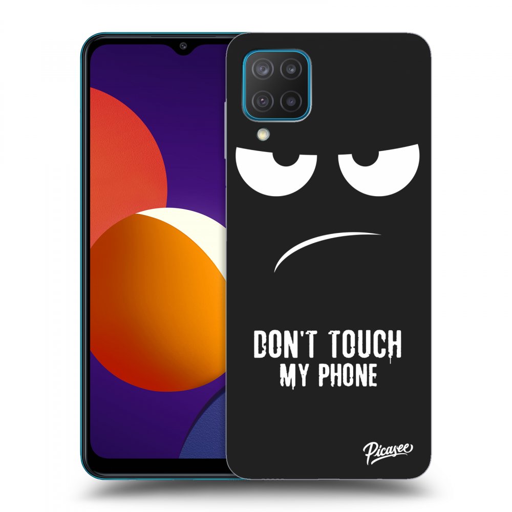 Picasee silikonový černý obal pro Samsung Galaxy M12 M127F - Don't Touch My Phone
