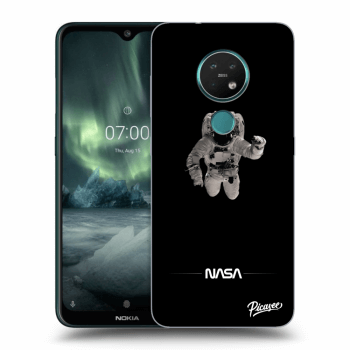 Picasee silikonový černý obal pro Nokia 7.2 - Astronaut Minimal