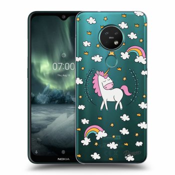 Picasee silikonový průhledný obal pro Nokia 7.2 - Unicorn star heaven