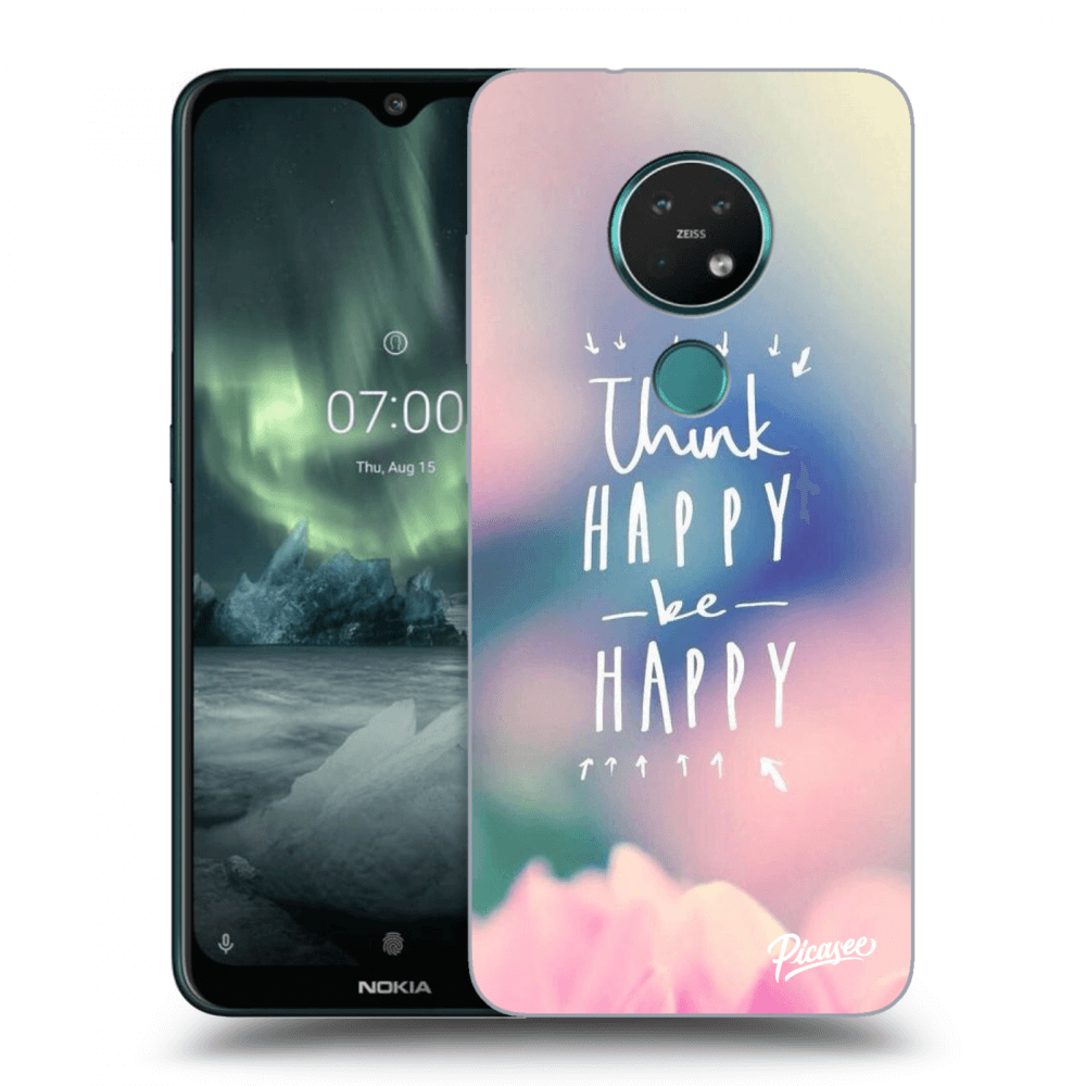 Picasee silikonový černý obal pro Nokia 7.2 - Think happy be happy
