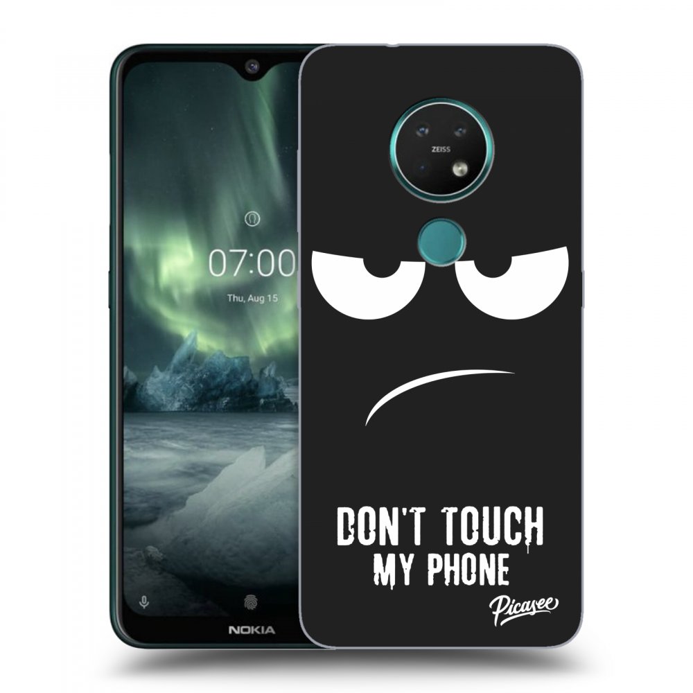 Picasee silikonový černý obal pro Nokia 7.2 - Don't Touch My Phone