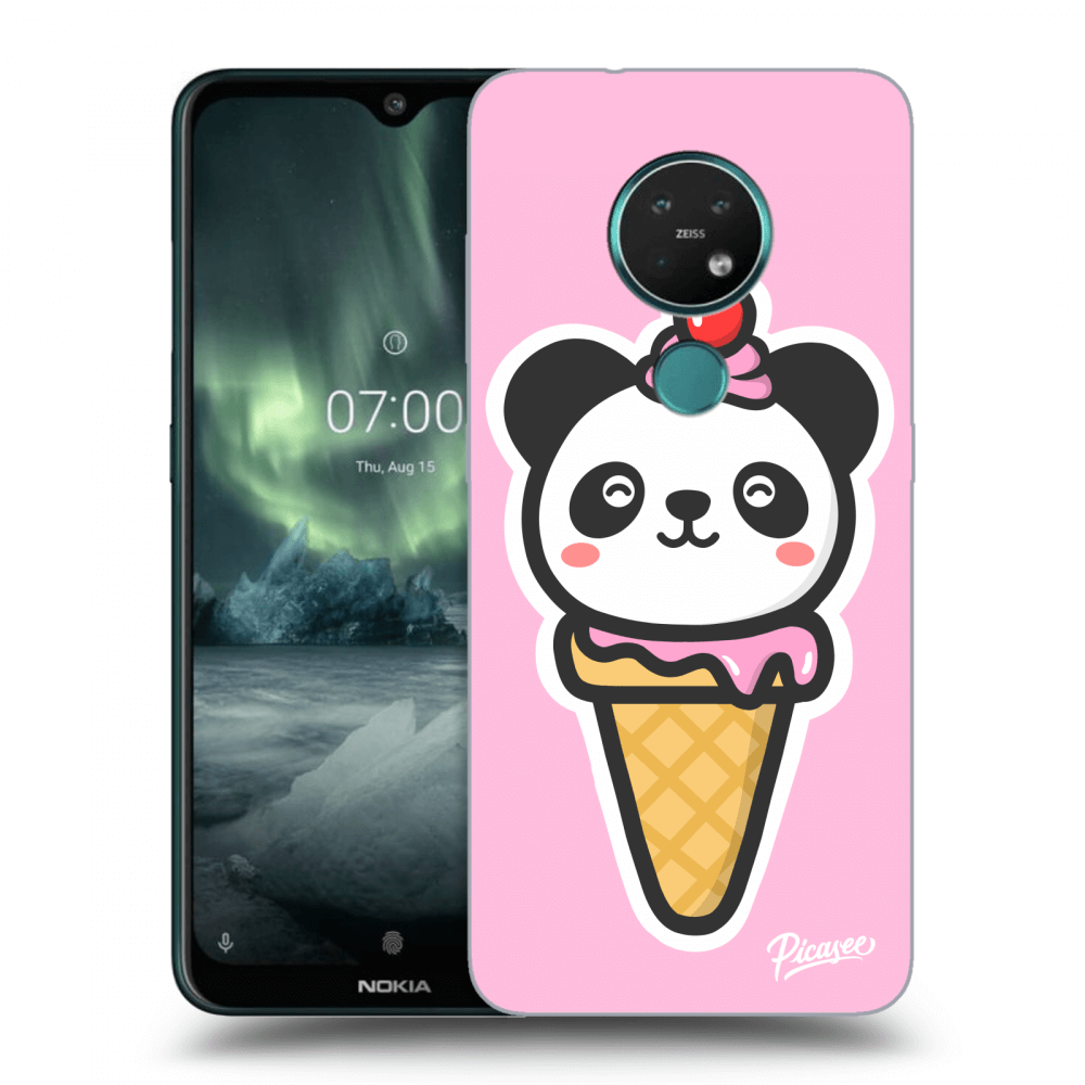 Picasee silikonový průhledný obal pro Nokia 7.2 - Ice Cream Panda