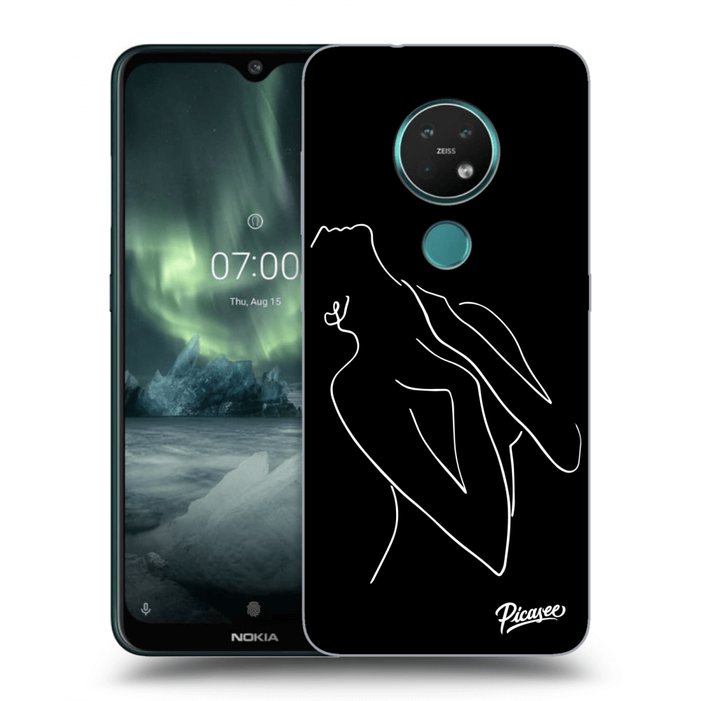 Picasee silikonový černý obal pro Nokia 7.2 - Sensual girl White