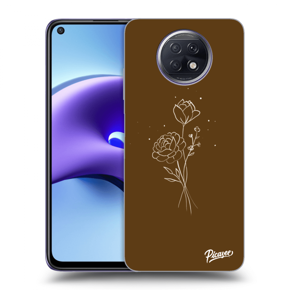 Picasee ULTIMATE CASE pro Xiaomi Redmi Note 9T - Brown flowers