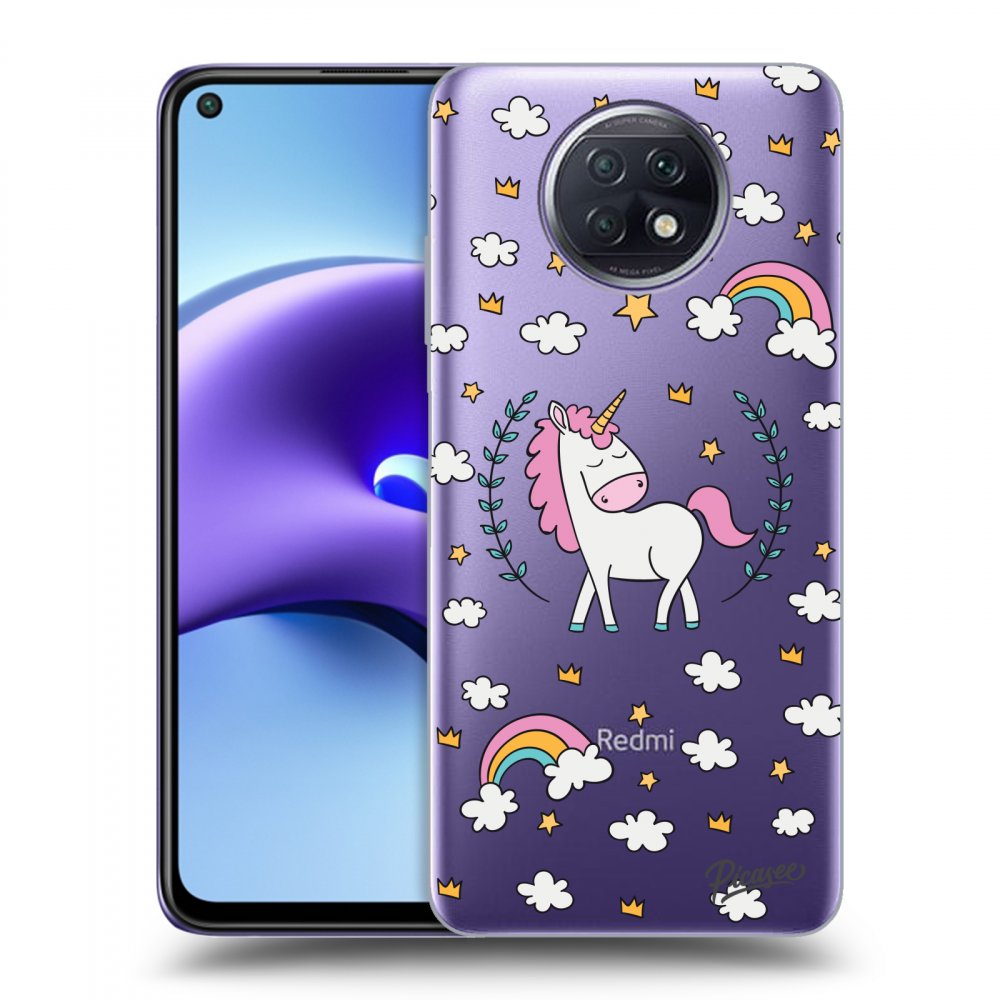 Picasee silikonový průhledný obal pro Xiaomi Redmi Note 9T - Unicorn star heaven