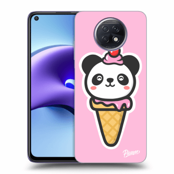 Picasee silikonový černý obal pro Xiaomi Redmi Note 9T - Ice Cream Panda