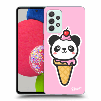 Picasee silikonový černý obal pro Samsung Galaxy A52s 5G A528B - Ice Cream Panda