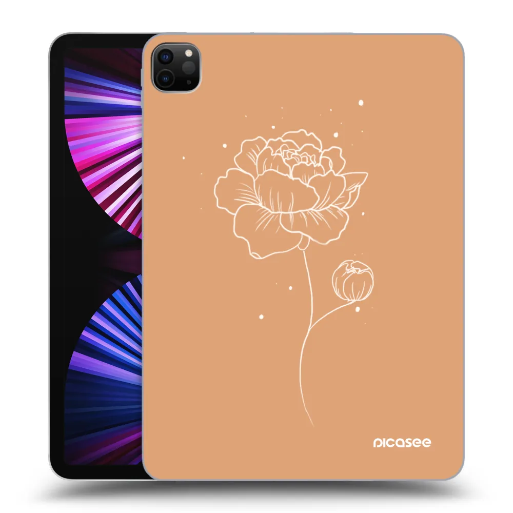 Picasee silikonový černý obal pro Apple iPad Pro 11" 2021 (3.gen) - Peonies