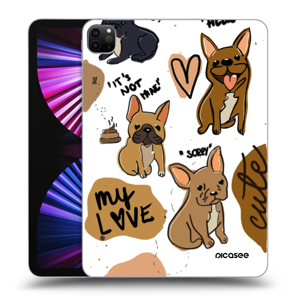 Picasee silikonový černý obal pro Apple iPad Pro 11" 2021 (3.gen) - Frenchies
