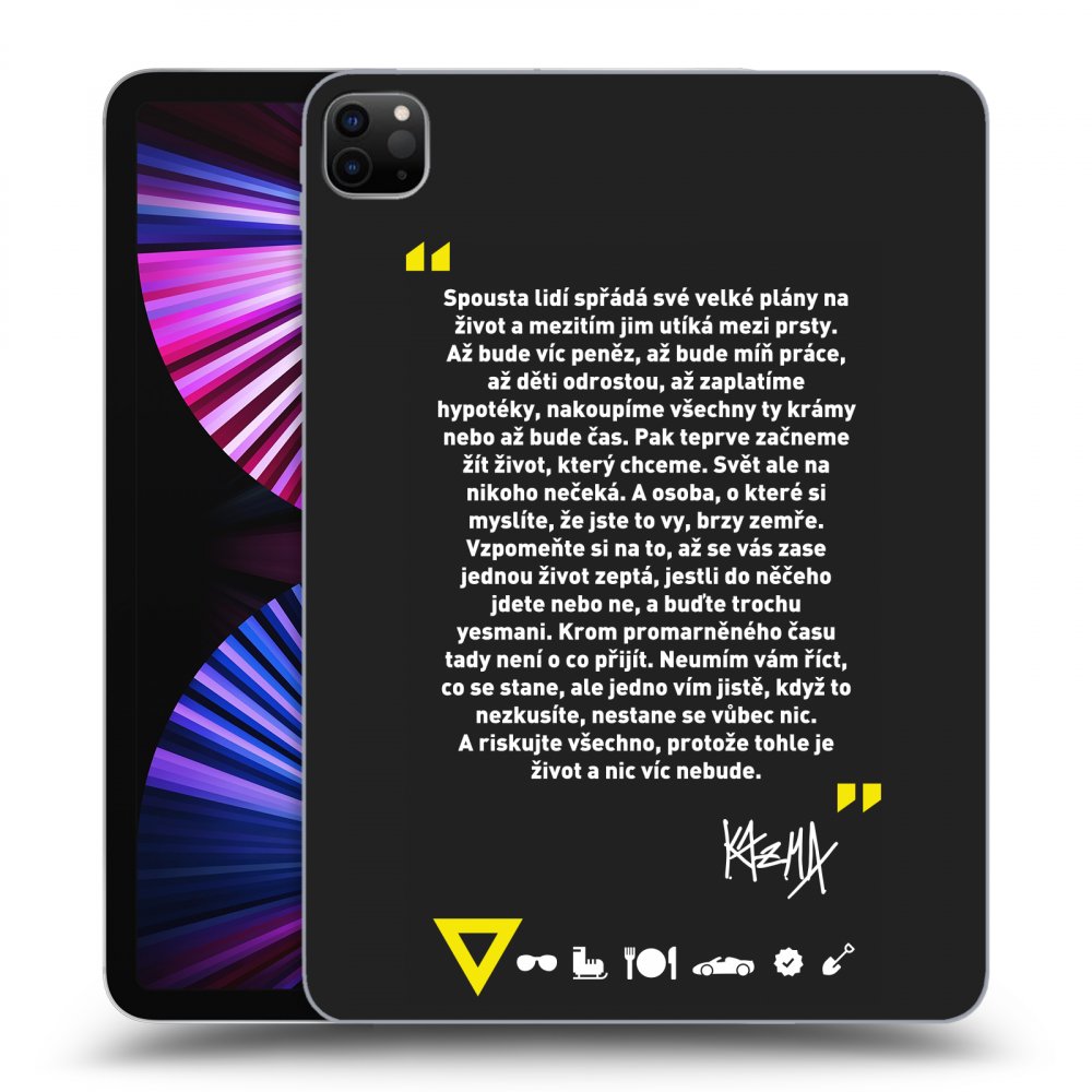 Picasee silikonový černý obal pro Apple iPad Pro 11" 2021 (3.gen) - Kazma - BUĎTE TROCHU YESMANI