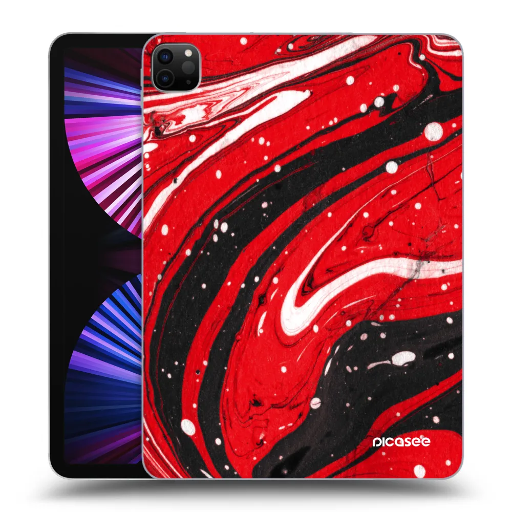 Picasee silikonový černý obal pro Apple iPad Pro 11" 2021 (3.gen) - Red black