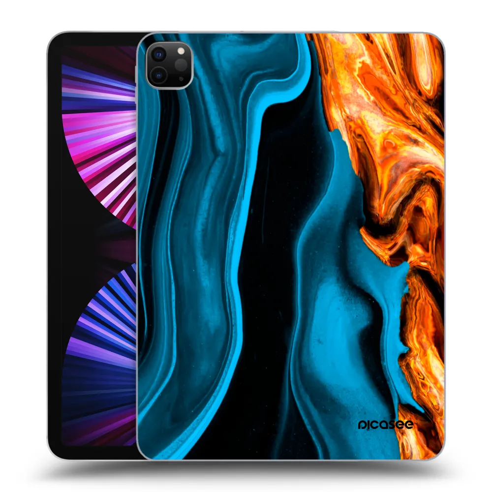 Picasee silikonový černý obal pro Apple iPad Pro 11" 2021 (3.gen) - Gold blue
