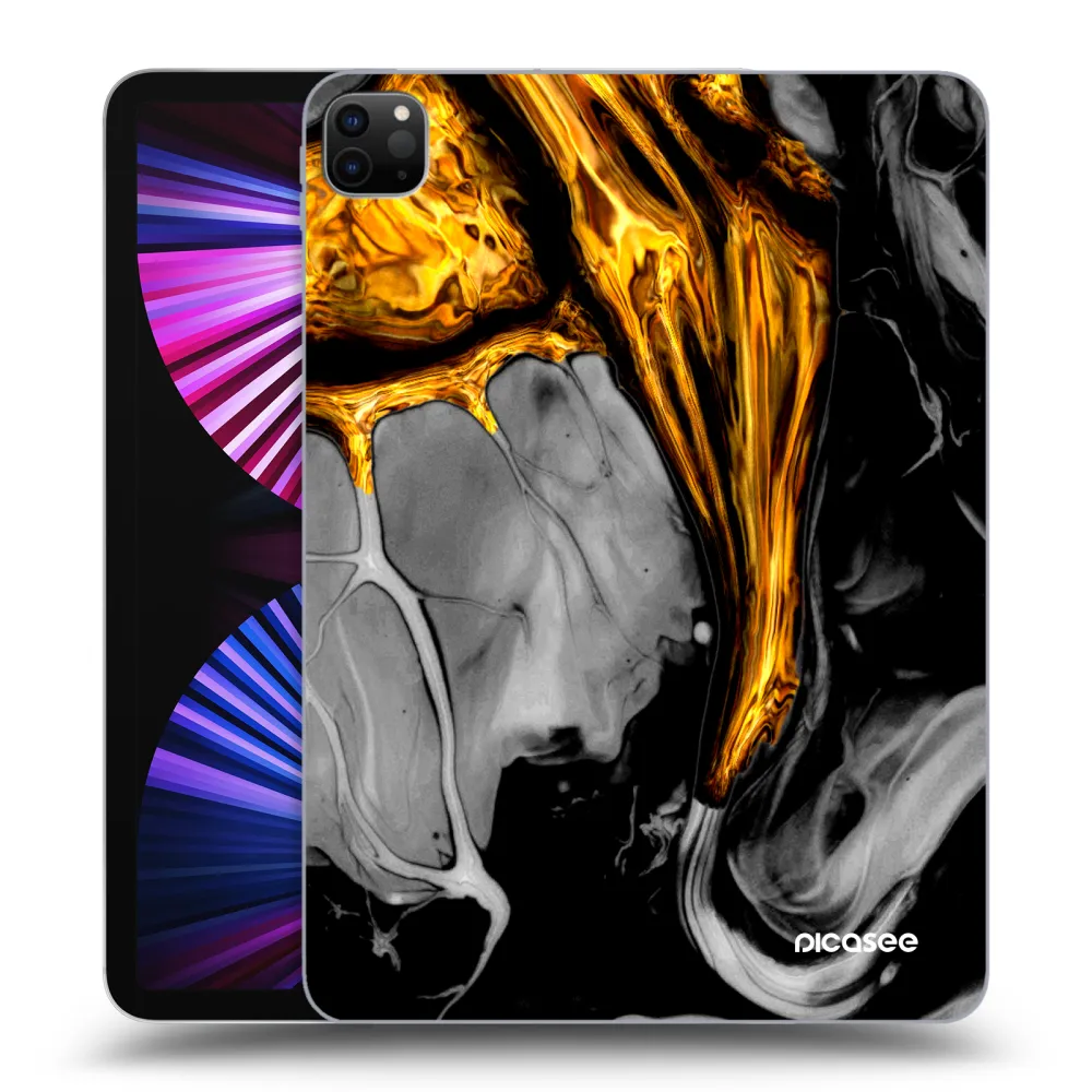 Picasee silikonový černý obal pro Apple iPad Pro 11" 2021 (3.gen) - Black Gold