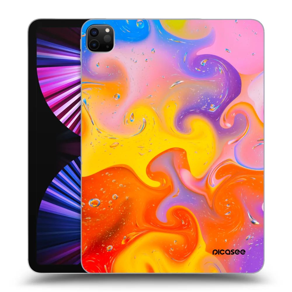 Picasee silikonový černý obal pro Apple iPad Pro 11" 2021 (3.gen) - Bubbles