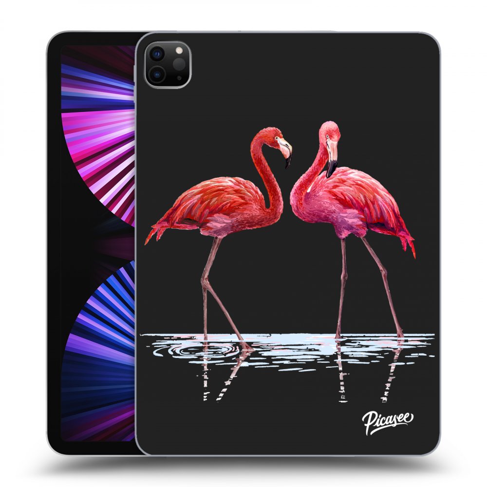 Picasee silikonový černý obal pro Apple iPad Pro 11" 2021 (3.gen) - Flamingos couple