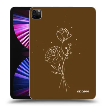 Obal pro Apple iPad Pro 11" 2021 (3.gen) - Brown flowers
