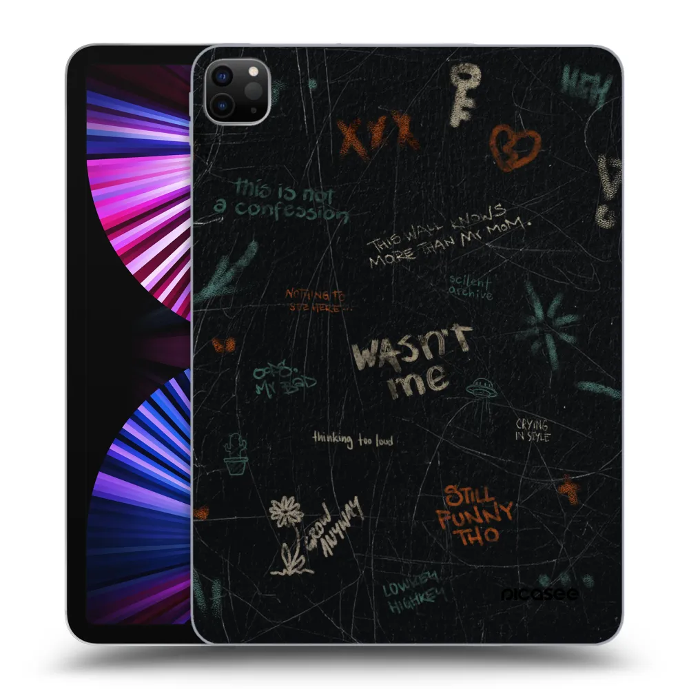 Picasee silikonový černý obal pro Apple iPad Pro 11" 2021 (3.gen) - CONFESSION