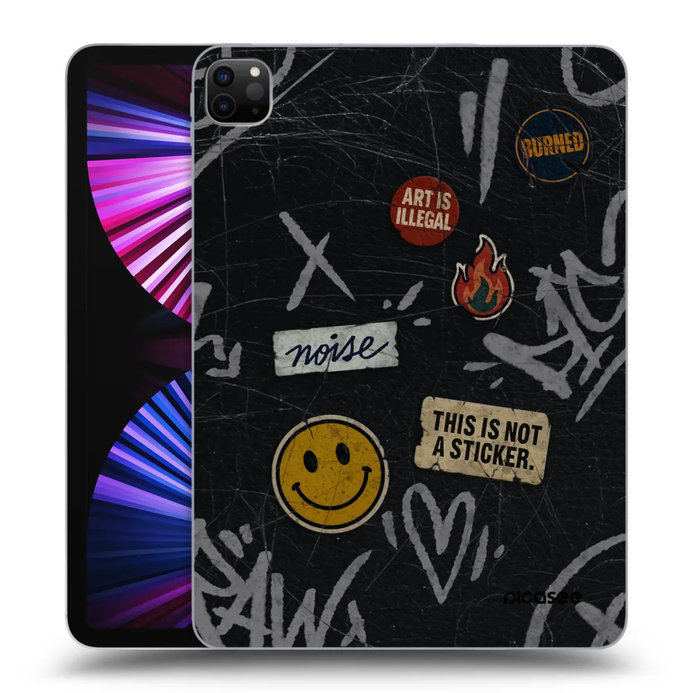 Picasee silikonový černý obal pro Apple iPad Pro 11" 2021 (3.gen) - STICKERS x TAGS