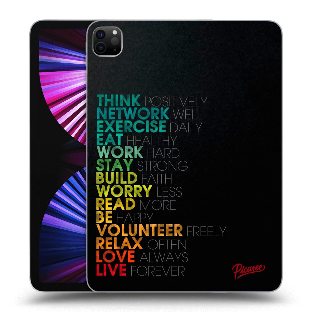 Picasee silikonový černý obal pro Apple iPad Pro 11" 2021 (3.gen) - Motto life