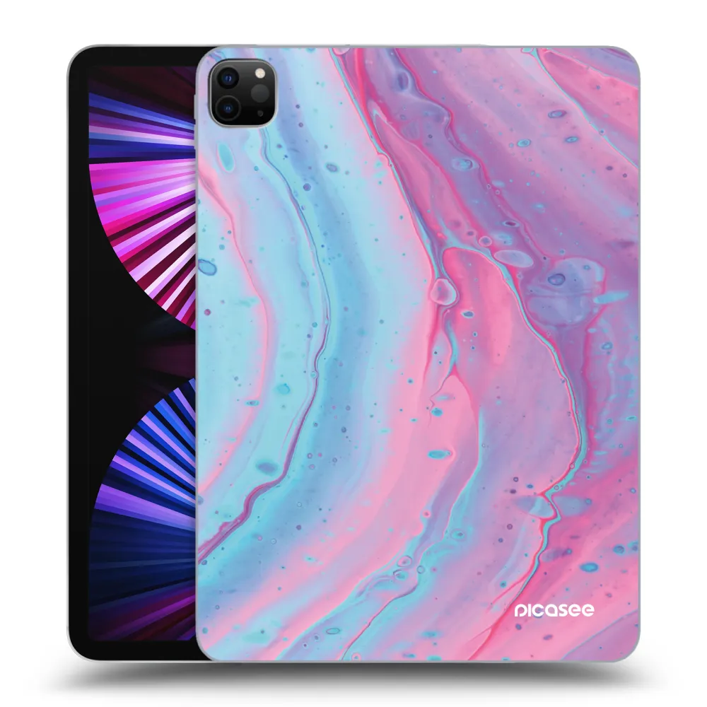 Picasee silikonový černý obal pro Apple iPad Pro 11" 2021 (3.gen) - Pink liquid