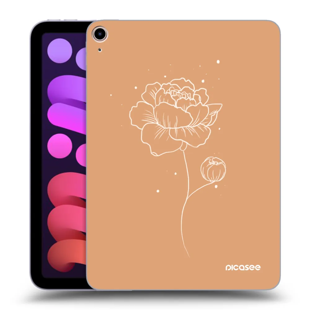 Picasee silikonový průhledný obal pro Apple iPad mini 2021 (6. gen) - Peonies