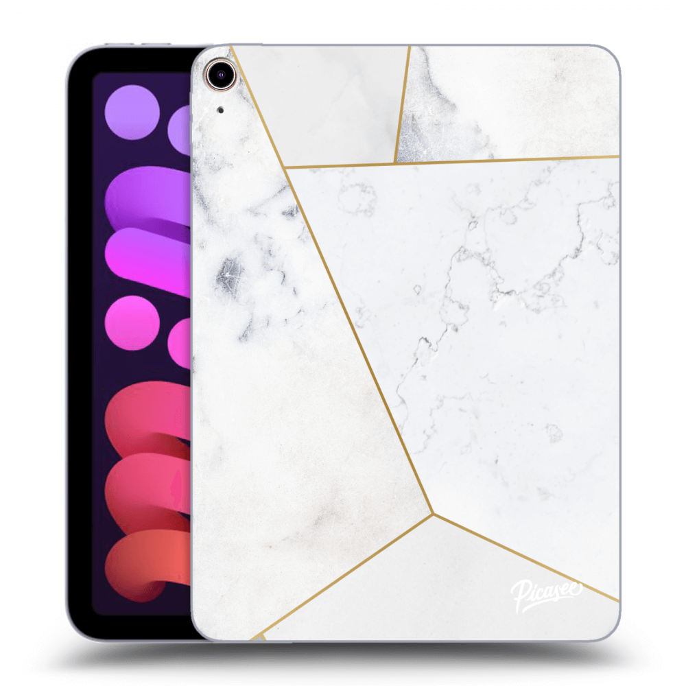 Picasee silikonový průhledný obal pro Apple iPad mini 2021 (6. gen) - White tile
