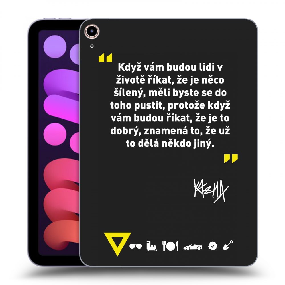 Picasee silikonový černý obal pro Apple iPad mini 2021 (6. gen) - Kazma - MĚLI BYSTE SE DO TOHO PUSTIT