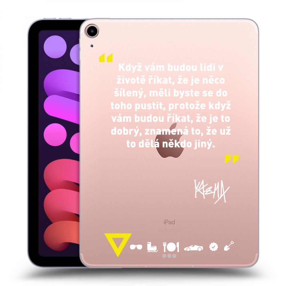 Picasee silikonový průhledný obal pro Apple iPad mini 2021 (6. gen) - Kazma - MĚLI BYSTE SE DO TOHO PUSTIT