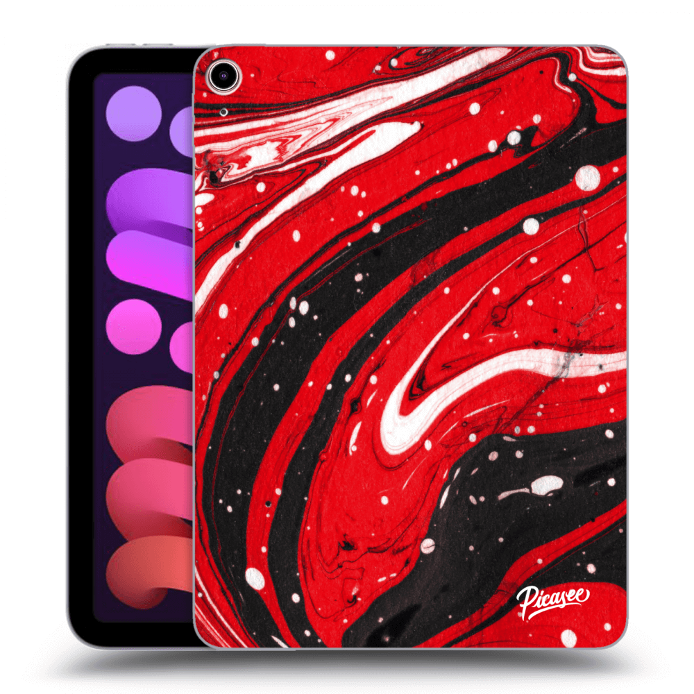 Picasee silikonový černý obal pro Apple iPad mini 2021 (6. gen) - Red black
