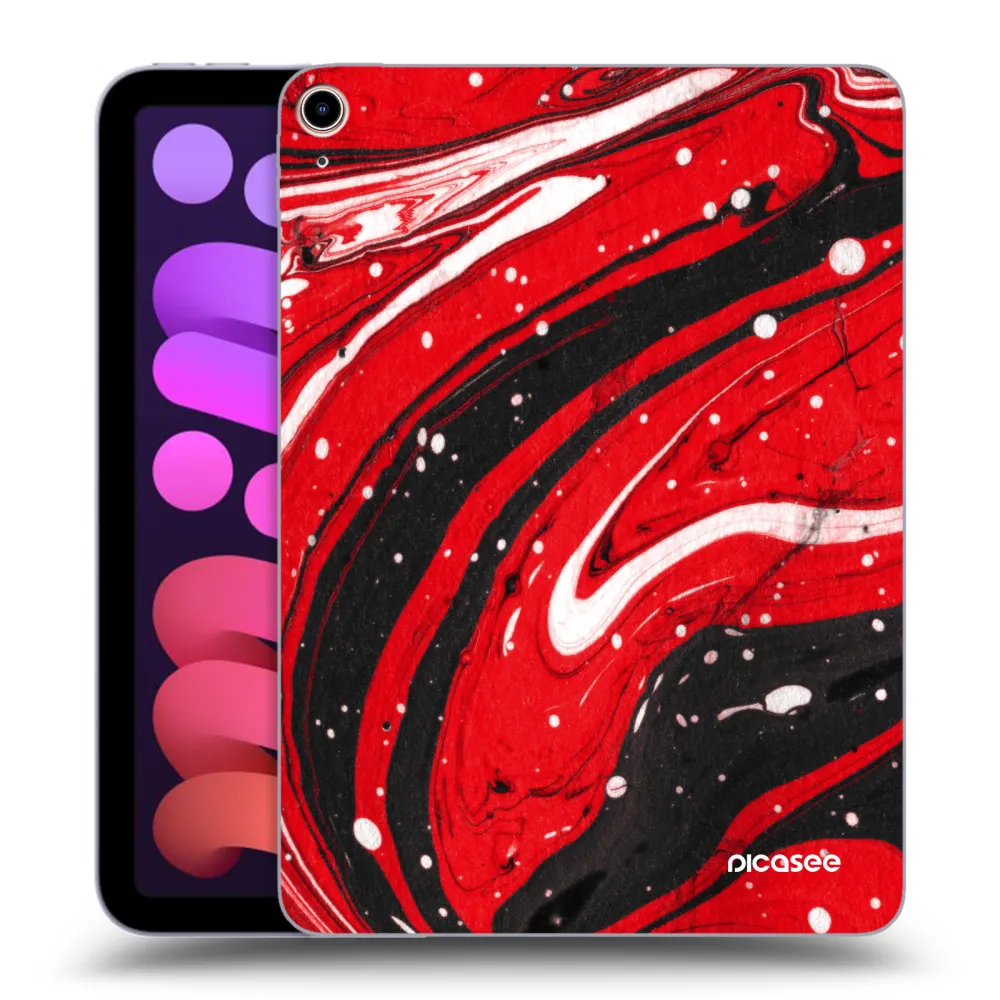 Picasee silikonový průhledný obal pro Apple iPad mini 2021 (6. gen) - Red black