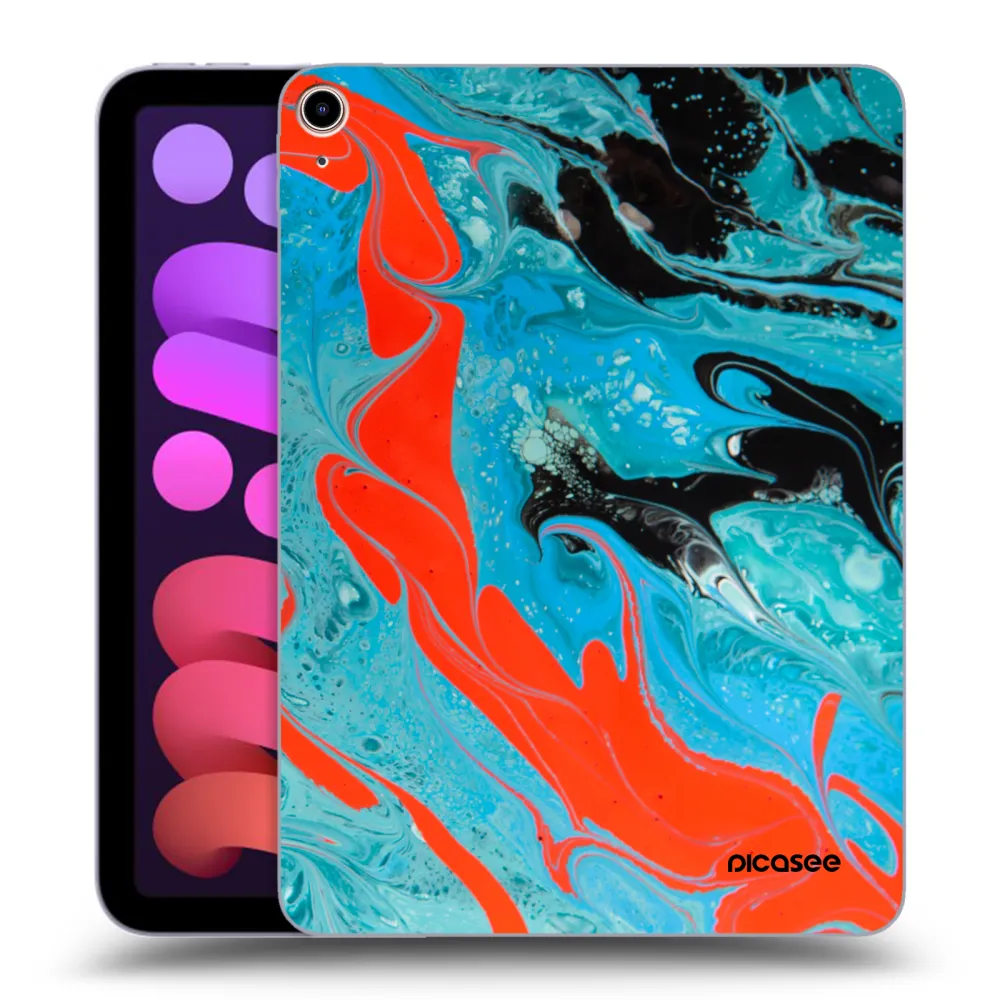 Picasee silikonový průhledný obal pro Apple iPad mini 2021 (6. gen) - Blue Magma
