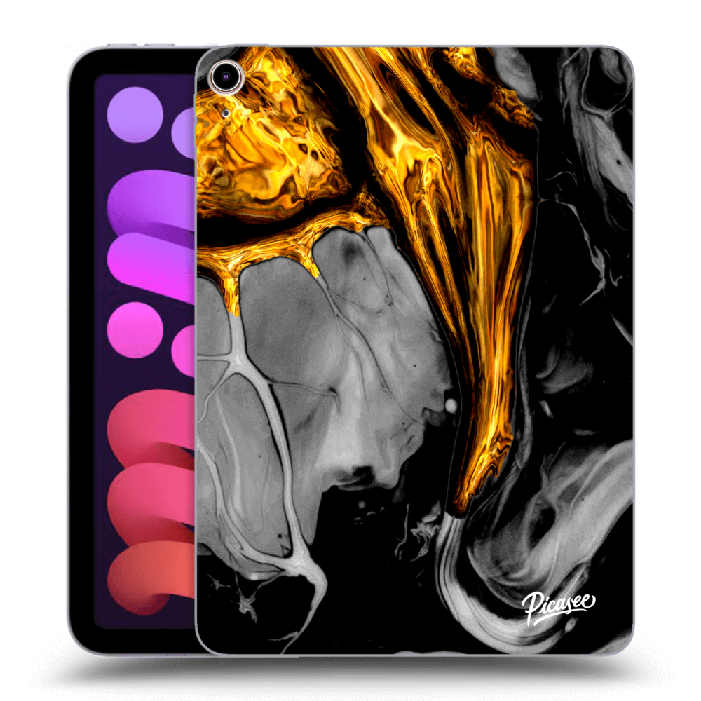 Picasee silikonový průhledný obal pro Apple iPad mini 2021 (6. gen) - Black Gold