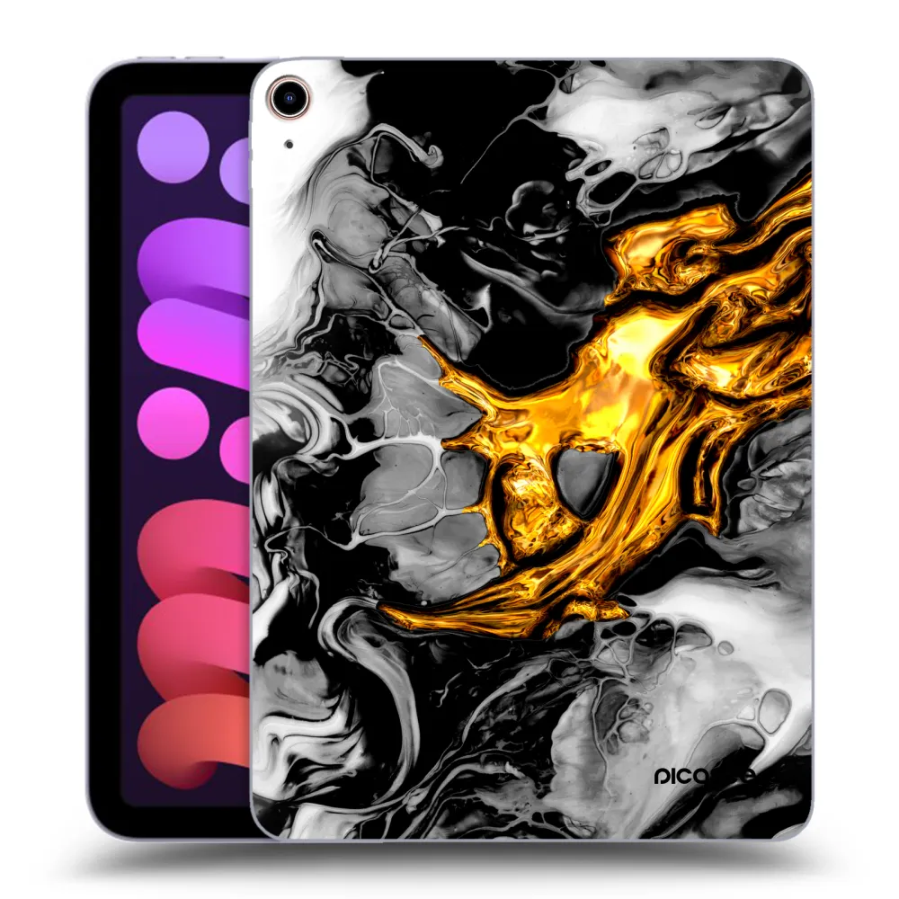 Picasee silikonový průhledný obal pro Apple iPad mini 2021 (6. gen) - Black Gold 2