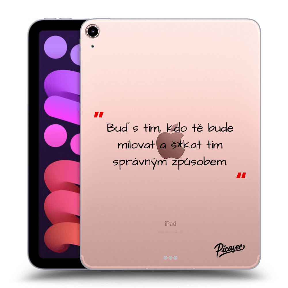 Picasee silikonový průhledný obal pro Apple iPad mini 2021 (6. gen) - Správná láska