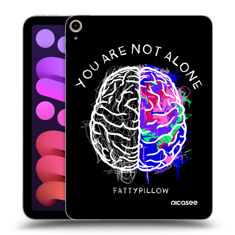 Picasee silikonový průhledný obal pro Apple iPad mini 2021 (6. gen) - Brain - White