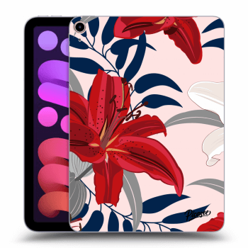 Picasee silikonový průhledný obal pro Apple iPad mini 2021 (6. gen) - Red Lily