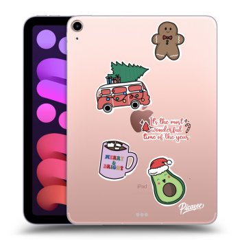 Picasee silikonový průhledný obal pro Apple iPad mini 2021 (6. gen) - Christmas Stickers