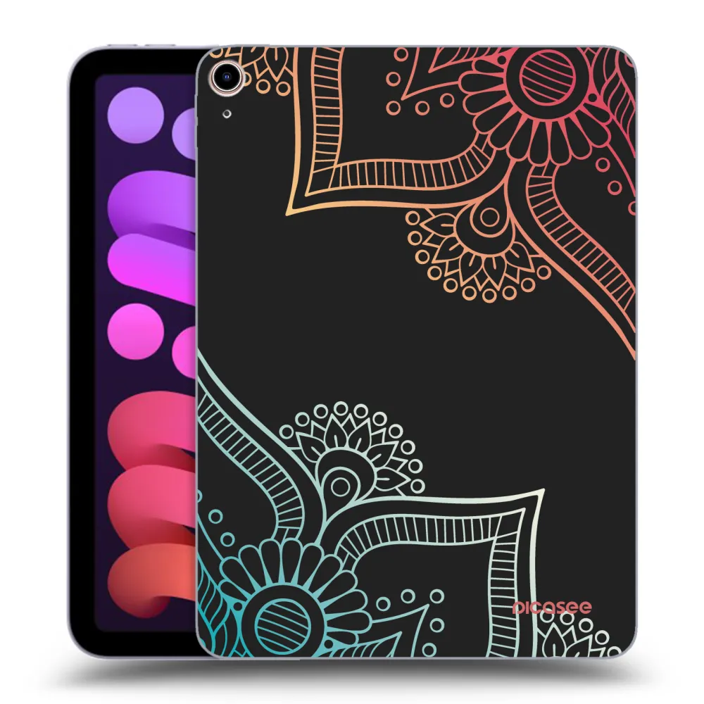 Picasee silikonový černý obal pro Apple iPad mini 2021 (6. gen) - Květinový vzor