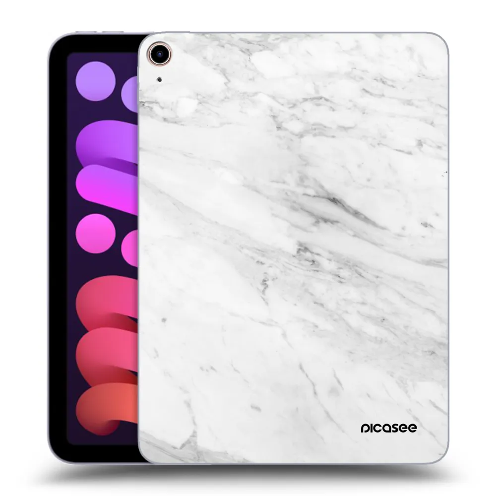 Picasee silikonový průhledný obal pro Apple iPad mini 2021 (6. gen) - White marble