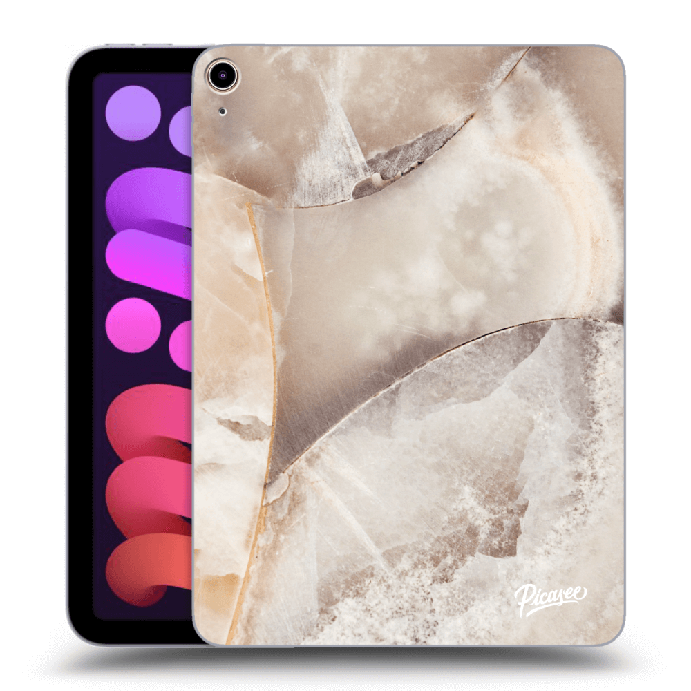 Picasee silikonový černý obal pro Apple iPad mini 2021 (6. gen) - Cream marble