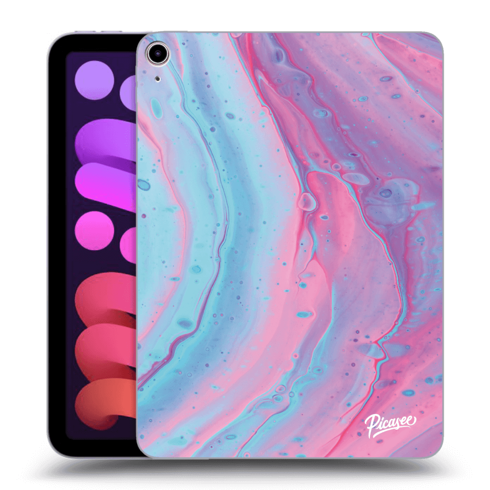Picasee silikonový průhledný obal pro Apple iPad mini 2021 (6. gen) - Pink liquid