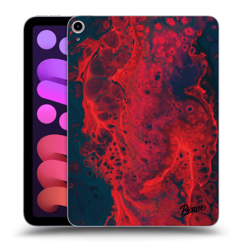 Picasee silikonový černý obal pro Apple iPad mini 2021 (6. gen) - Organic red
