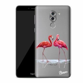 Picasee silikonový průhledný obal pro Honor 6X - Flamingos couple