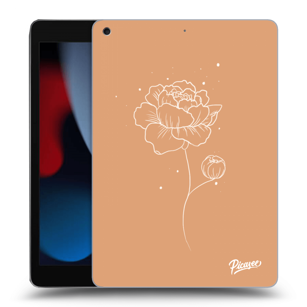 Picasee silikonový průhledný obal pro Apple iPad 10.2" 2021 (9. gen) - Peonies