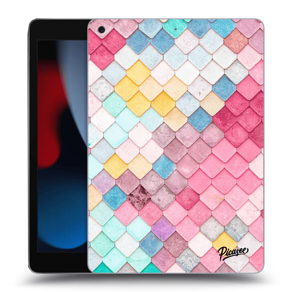 Picasee silikonový černý obal pro Apple iPad 10.2" 2021 (9. gen) - Colorful roof