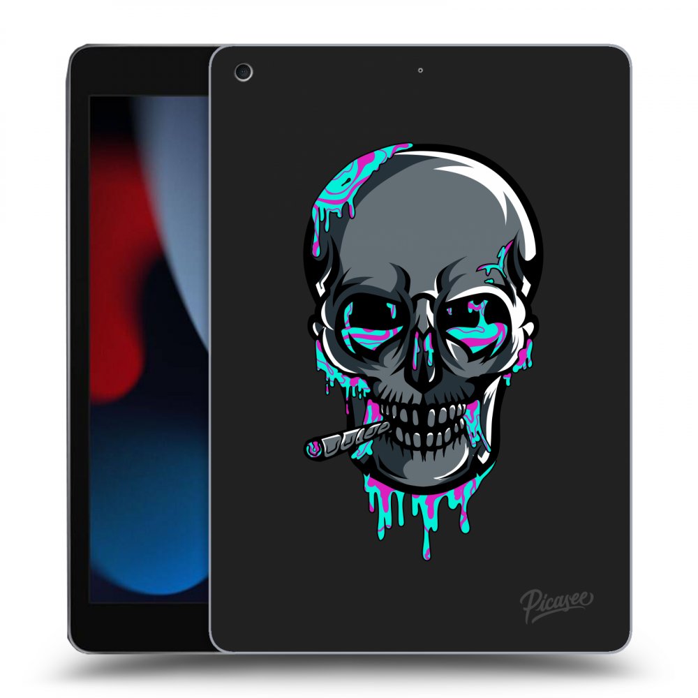 Picasee silikonový černý obal pro Apple iPad 10.2" 2021 (9. gen) - EARTH - Lebka 3.0