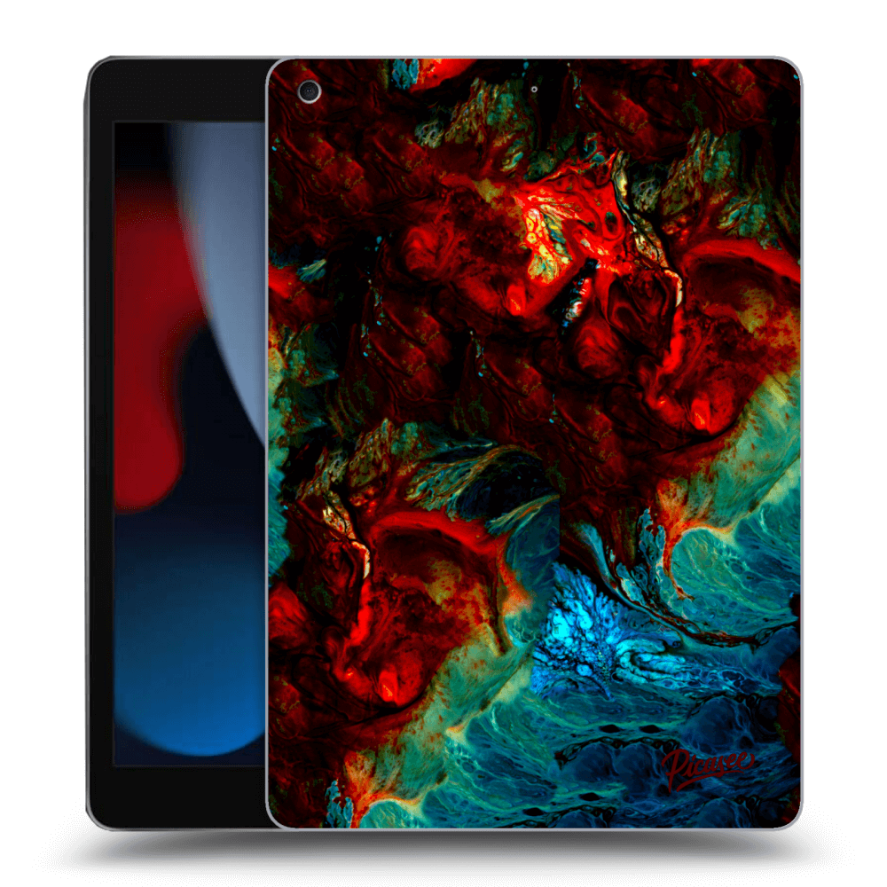Picasee silikonový černý obal pro Apple iPad 10.2" 2021 (9. gen) - Universe