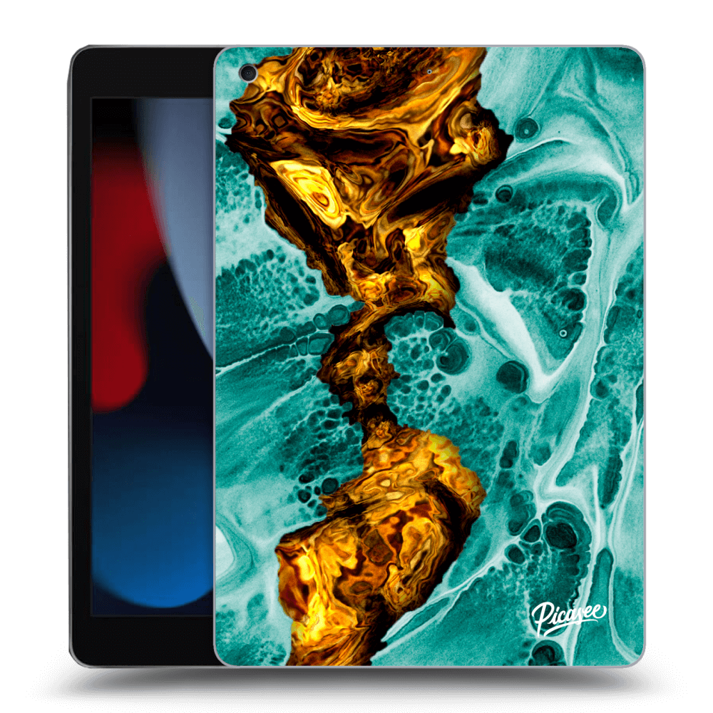 Picasee silikonový černý obal pro Apple iPad 10.2" 2021 (9. gen) - Goldsky